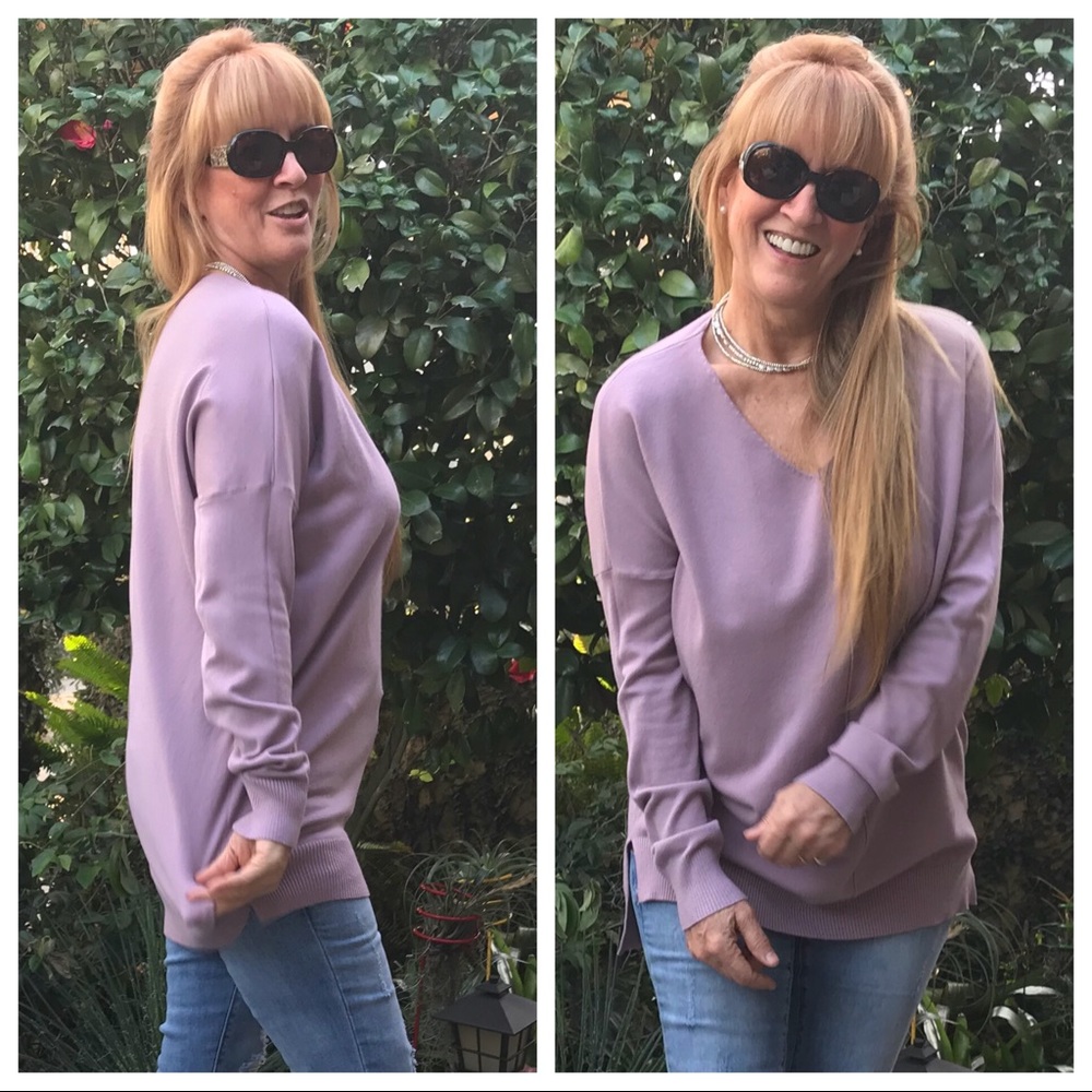 Hold Me Squeeze Me!  LS Tunic Vivacious Violet - Picture 5 of 8
